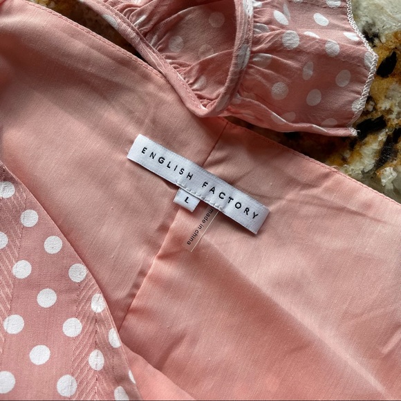 English Factory, PINK POLKA DOT MIDI DRESS, Large - Picture 11 of 15